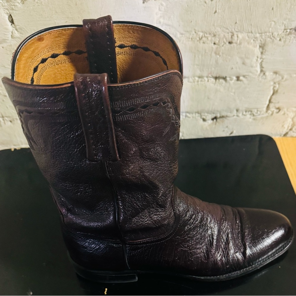 Men's Brown Leather Boots - Picture 2 of 13